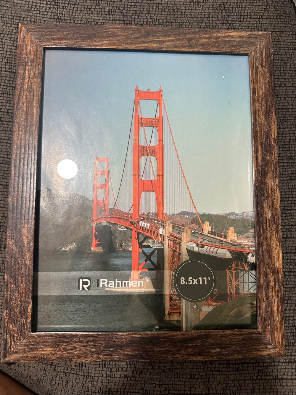 Rustic Wood Picture Frame in Brown , 8.5x11